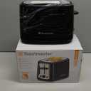 Toastmaster 2-Slice Toaster - Black with Stainless Steel - Kitchen Essential for Sandwich Bread & Breakfast Toast - Toaster with Wide Slots, High Rise Toast Lift & Cool-Touch Exterior