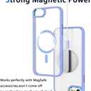PinLiSheng Magnetic for iPhone Case [Mil-Grade Drop Protection] [Compatible with Magsafe] Shockproof Slim Transparent Protective Phone Case, (A-Blue, iPhone SE3/SE2/8/7)
