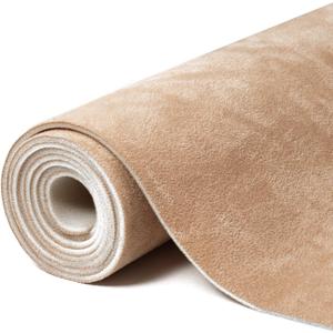 Suede Auto Headliner Fabric 122" L  60" W with Foam Backing - Tube Packaging -Beige Interior Replacement Material for Car/Truck/SUV/RV Roof - Home Repair/DIY Headliner Material