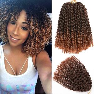 12 Inch Short Passion Twist Crochet Hair 8 BundlesMarlybob Crochet Hair Kinky Curly Crochet Hair for BlackWomen Hair for Kids (8Bundles12 Inch,1B/30#)