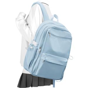 Simple School Backpack For Women,Lightweight College Backpack,High School Bag For Teens Boys Girls,Casual daypack Small Travel Backpacks Men Bookbag(Blue)