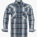 Western Shirts for Men with Snap Buttons Regular Fit Plaid Mens Long Sleeve Shirts Casual, Size Large