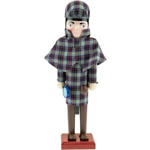 Clever Creations Sherlock Holmes 12 Inch Traditional Wooden Nutcracker, Festive Christmas Dcor for Shelves and Tables