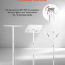 VEVOR Podium Stand, 41-Inch Acrylic Lectern, Portable Laptop Desk with Wide Reading Surface, Book Clips, Adjustable Angle, Floor-Standing, for Classroom, Wedding, Conference, Lecture and Concert