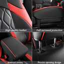 Coverado Seat Covers 4 Door for Jeep Wrangler, 2PCS Leather Car Seat Cover for Jeep Wrangler Vehicle Accessories Custom Fit for 2018-2026 Jeep Wrangler Seat Covers 2-Door/4-Door(Red)