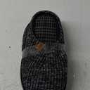 ONCAI Mens Cozy Memory Foam Scuff Slippers Slip On Warm House Shoes Indoor/Outdoor with Best Arch Support (8, Black)