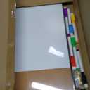 Small White Board 16" x 12" for Wall, Portable Black Aluminum Framed Whiteboard with Cork, Combination Modern Dry Erase Board with Handle for Home, Office, School