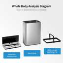 PayLessHere Stainless Steel Trash Can 13 Gallon 50 Liter Kitchen Bathroom Bedroom Home Office Automatic Touch Free High-Capacity with Lid Brushed Waste Bin
