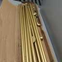 Industrial Pipe Clothing Rack, Double Rod Clothes Rack for Hanging Clothes, Heavy Duty Metal Garment Rack for Home Retail Boutique (Gold)