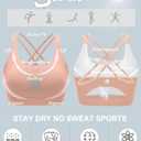 RUNNING GIRL Sports Bras for Women,Padded Sports Bra Tank Top Sexy Crisscross Back High Impact Longline Workout Yoga Bra (Pink, L)