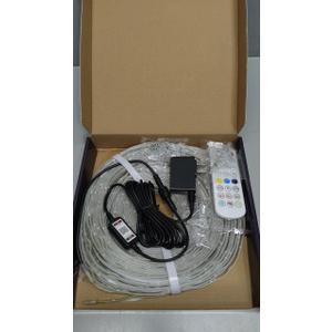 Outdoor LED Strip Lights, 100FT Waterproof IP67 Led Lights for Bedroom RGB, 24Key 2.4G Remote with App Control, Music Sync Color Changing Rope Lights for Room Decoration