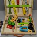 KIDWILL Tool Kit for Kids, 36-Piece Wooden Toddler Tools Set Includes Tool Box, Montessori Educational Stem Construction Toys for 2 3 4 5 6 Year Old Boys Girls, Best Birthday Gift for Kids