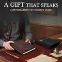 Leather Christian Bible Journal for Men, Prayer Journal for Scripture Study & Daily Devotional, Undated Church Notes Notebook, Jesus Religious Faith Gifts for Pastor, Graduation, Baptism, Brown