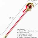 Frieren Cosplay Staff, 58" Red & Gold Magic Wand Prop, Assembleable PVC & Foam Cosplay Staff for Halloween, Costume Accessories & Collectors