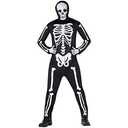 Morph Men's Skeleton Costume, Adult Suit Outfit for Halloween (XX-Large, Black)