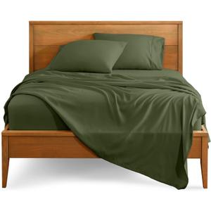 Bare Home King Sheet Set - Luxury 1800 Ultra-Soft Microfiber King Bed Sheets - Double Brushed - Deep Pockets - Easy Fit - 4 Piece Set - Bedding Sheets & Pillowcases (King, Cypress)