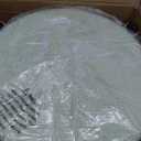 Mxfurhawa Versatile Storage Ottoman, Round Footstool with Soft Padded Seat, Small End Table with 4 Wood Legs, Teddy Velvet Foot Rest for Couch,Shoe Changing Stool for Living Room (Light Green)