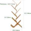 8-Tier Floor Bamboo Tree Bookshelf, Modern Standing Bookcase Office Book Storage Creative Curved Rack Organizer Shelves, Book Shelf Space Saver for Home Living Room Corner Bedroom, 8-Tier Tree Shaped