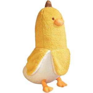 Banana Duck Plush Toy 19.6'',Cute Plushies Stuffed Animal,Duck Plushie Long Pillow,Funny Hugging Pillow Sleeping Cushion Soft Gifts for Boys Girls Birthday Christmas(Yellow), 19.7''/50cm