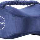 Knee Pillow for Side Sleepers - Sciatica Pain Relief - Back Pain, Leg Pain, Pregnancy, Hip and Joint Pain Memory Foam Leg Pillow (Pillow+Sleep Mask and Ear Plugs) (Blue)