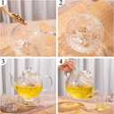 Glass Teapot with Removable Infuser-1500ml Clear GlassTea Pot for Stovetop, Borosilicate Microwave Safe Glass Tea Kettle and Tea Maker for Blooming & loose Tea