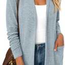 LILLUSORY Cardigan Sweaters for Women Lightweight Open Front Cardigans Casual Loose 2026 Spring Outfits with Pockets, XL