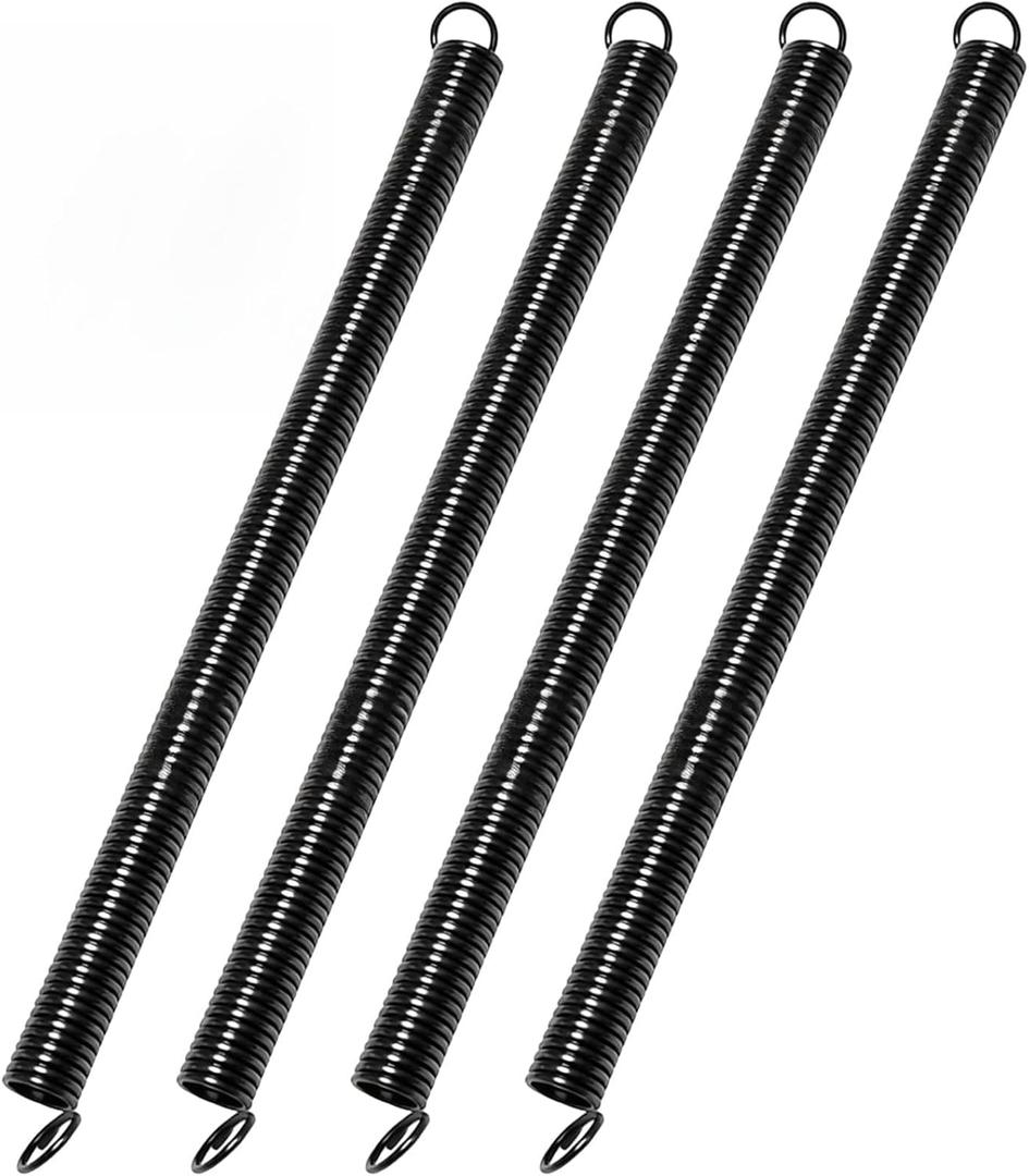 Zonon 4 Pack 2 Pair of 110lb Heavy Duty Garage Door Extension Springs, 25" Long Stretch Springs, Double Loop Ends, High Precision Electrophoresis Black Coated, for 7ft High Garage Doors