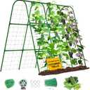 Cucumber Trellis for Raised Bed, U-Shape Metal Garden Trellis for Climbing Plants Outdoor, 51.5''Lx50.5''Wx44''H Rust-Proof Vegetable Peas Trellis for Bean Pole