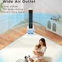 Evaporative Air Cooler, 3-in-1 Portable AC Tower Fan Air Conditioner with 4 Modes & 3 Speeds, 24H Timer, Remote 60°Oscillating Tower Fan, Quiet Swamp Cooler, Tower AC for Bedroom Office, 36inch, Black