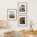 Dreamland 16x20 Walnut Finish Wood Picture Frame Matted to 11x14, 1 Pack, 16x20, Round Edge