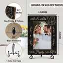 Mr & Mrs Wedding Picture Frame, Mr and Mrs Sign, Our Happily Ever After Photo Frame for 4x6 Photo, Engagement Picture Frames Gifts for Newlywed Couple, Wooden Wedding Frames with Stand for Table-A02, 8x5.7 inches