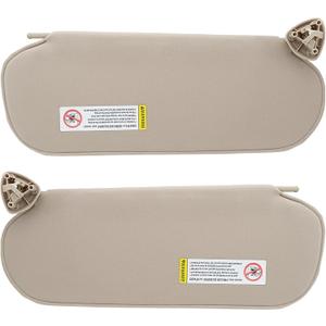 Left Driver & Right Passenger Side Sun Visor Gray Compatible with Chevy Express GMC Savana 1500 2500 3500 4500 1999-2019, Replaces# 84054688 84054695 20883004 25999923 (Pair)