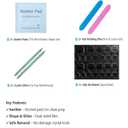 2 x Gothic Press On Nails with Bow & Skull - Handmade Black Pink French Tip Fake Nails | Rhinestone Jelly Glue Reusable 3D Nails for Women (Black Pink, XS)