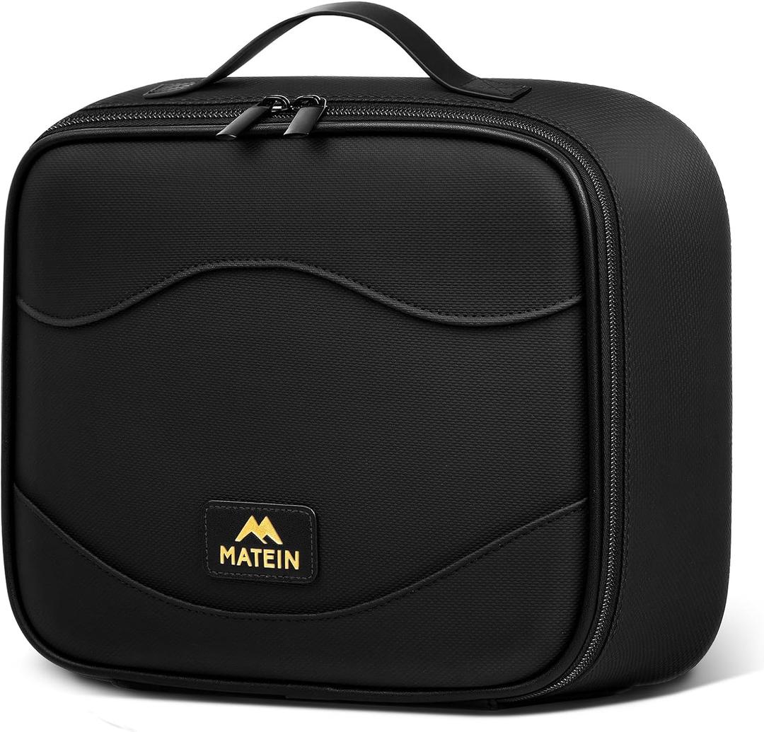 MATEIN Fireproof Travel Electronic Organizer, 2-in-1 Tech Cable Organizer Bag, Water Resistant Portable Cord Storage Bag Charger Carry Case for Electronics Accessories and Makeup, Black