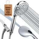 Shower Head Handheld with All Metal Showerhead Holder and Extra Long Hose 6 ft. 10 Spray Mode High Pressure Built-in Power Wash Hand Held Showerhead, Handheld Shower sprayer Premium Chrome 2.5 GPM