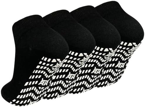 ZAKASA Non-Slip Grip Socks for Men: Non Skid Grippy Socks Anti Slip Gripper for Elderly Hospital Yoga Pilates
