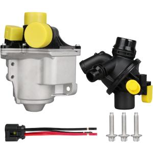 Electric Engine Water Pump W/Thermostat Compatible with BMW 535i 740i 535i xDrive 640i xDrive 535i Gran Turismo ActiveHybrid 5 2010-2017 3.0L L6,fit N55 Engine, Replace#11517588885