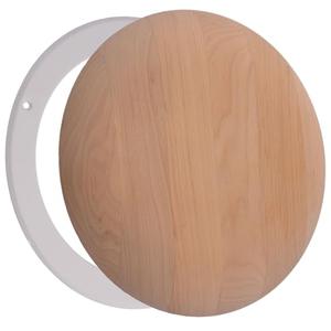 LIRAST 6 inch Resin Free Wood Diffuser - Round Sauna Vent Cover - Adjustable Air Valve - Supply Exhaust Ventilation Covers for Wall and Ceiling - Black Alder