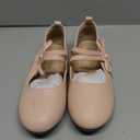 PANDANINJIA Naomi Girls Dress Shoes Mary Jane Ballet Flats Flower Girl Wedding Party Communion Shoes for Toddler Little Kid Big Kid (Pink Pu)