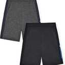 Champion C9 Boys Shorts for Kids Mesh and Heather Multipack (Large, Charcoal/Ebony Heather)