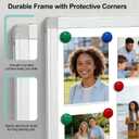 Dry Erase White Board 48 X 36 Inch, Wall-Mounted Silver Aluminum Frame Marker Presentation Board, 4' X 3' Foldable Portable Whiteboard with Pen Tray for School, Classroom, Office & Home