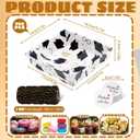 Outus 100 Pack Graduation Party Treat Box Charcuterie Boxes with Clear Lids, 5.7 x 5.1 '' Paper Food Containers White Take out Bakery Boxes Gift Tags Rope for Desserts Graduation Party Supplies