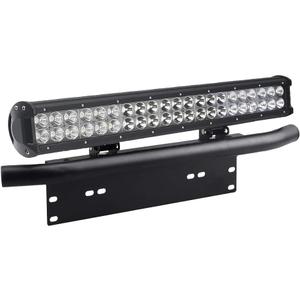 20Inch LED Light Bar with Front License Plate Frame Mount Bracket 22Inch License Plate Mounting Bracket Holder and Off Road LED Light Bar