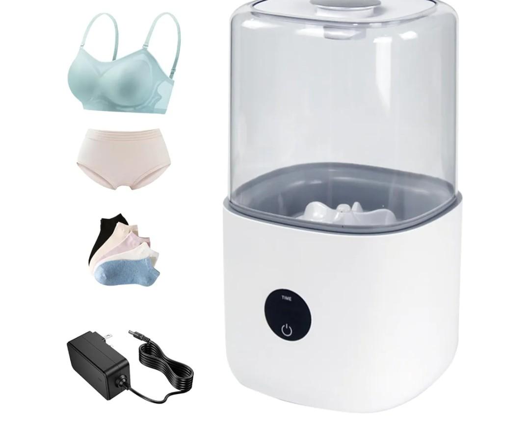 Portable Mini Washing Machine, 4L Washing Machine Cleaning for Underwear, Plug-in Compact Washer for Singles, Apartments, RV, Plug-in Compact Underwear Laundry Washer