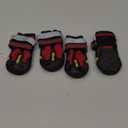 QUMY Dog Shoes for Large Dogs, Medium Dog Boots & Paw Protectors for Winter Snowy Day, Summer Hot Pavement, Water-Resistant in Rainy Weather, Outdoor Walking, Indoor Hardfloors Skid-Resistant Sole (Size 1: 1.8''x2.3''(W*L) (Pack of 4))