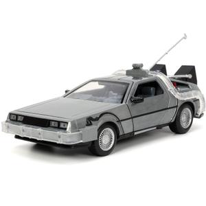 Jada Back to The Future Part I 1:24 Time Machine Die-cast Car Light Up Feature, Toys for Kids and Adults