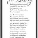 SRSZHIYUE The Blessing Song Lyrics Christian Wall Decor 16"×24" Scripture Amen Quotes Sign Religious Christ Prayer Bible Verse Rustic Farmhouse Home Living Room Small Wall Hanging (Black)