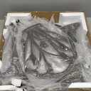 C/G 3 Piece Bistro Set,Outdoor Patio Set,Anti-Rust Cast Aluminum Bistro Table Set for Park Yard Front Porch Furniture(Antique Copper) (Tulip)