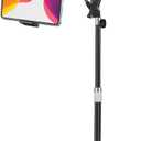 Tablet Floor Stand, Overhead Bed Phone Stand with 12 lb Super Stable Base & Angle/Height Adjustable, Compatible with 4.5''-13'' iPhone, iPad Pro 12.9, Galaxy Tab, Kindle, Phones