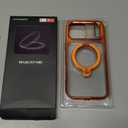 CASEKOO Cosmic Orange Glossy for iPhone 17 Pro Max Case [360 Spin Magnetic Stand][Fit for MagSafe][17FT Military Protection] Slim Hand-Polished Frame Titanium Alloy Sturdy Stand 6.9", Cosmic Orange